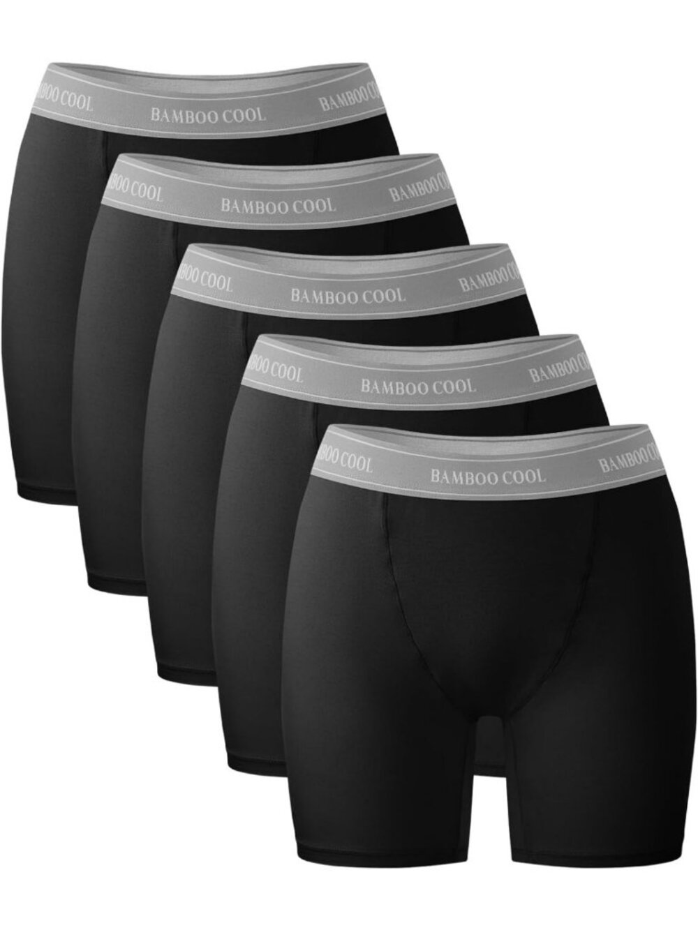 High-Waisted Bamboo Boyshorts for Women - Breathable, Full Coverage, 5 Pack